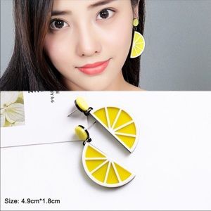 Lemon Wedge Earrings